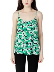 Blumiger Seidentop mit dünnen Trägern