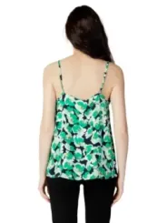 Seiden Tanktop mit Blattmuster