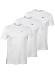 Weißes Reebok Performance Sportshirt kurzärmlig