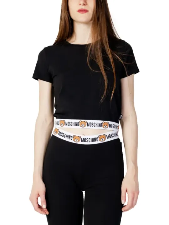 Weiße Moschino-Boxershorts mit Logomuster
