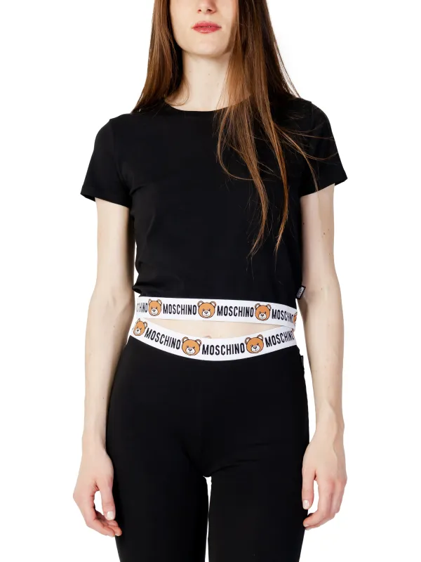 Weiße Moschino-Boxershorts mit Logomuster