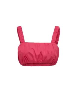 Rosa puffärmelige Baumwoll-Bralette Only 394812