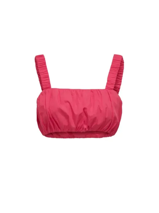 Rosa puffärmelige Baumwoll-Bralette Only 394812