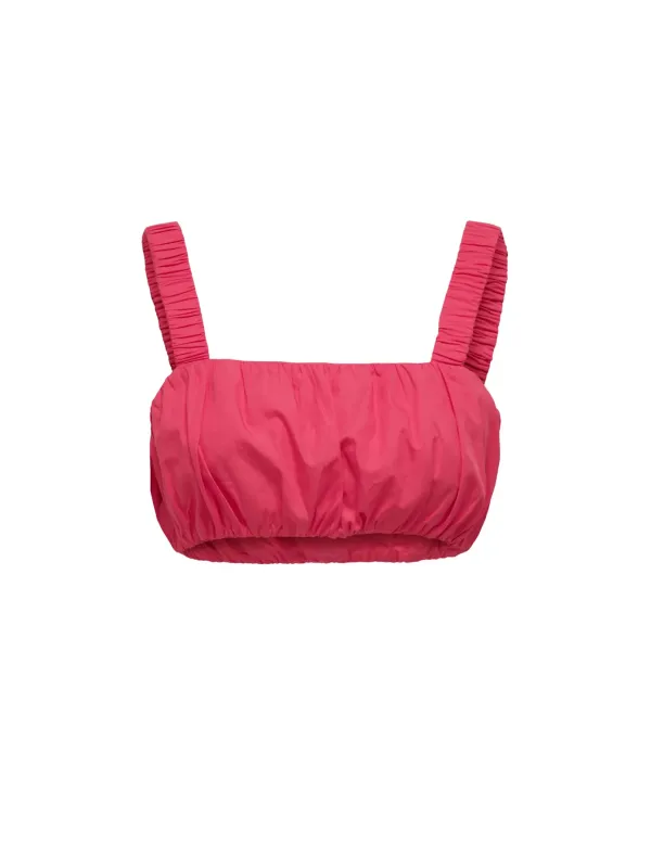 Rosa puffärmelige Baumwoll-Bralette Only 394812