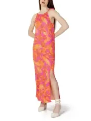 Tropisches Maxikleid mit seitlichem Schlitz