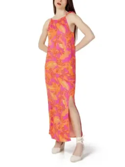 Tropisches Maxikleid mit seitlichem Schlitz