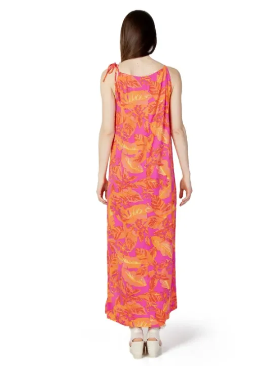 Tropisches Maxikleid mit Schleifendetails