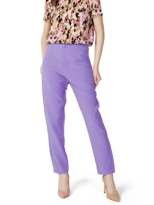 Lila Only Hose mit hoher Taille