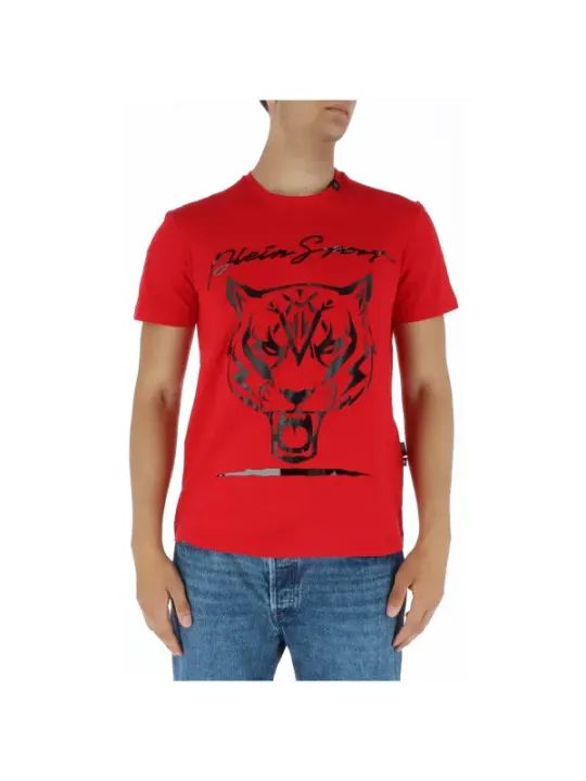 Rotes Tiger-T-Shirt Plein Sport