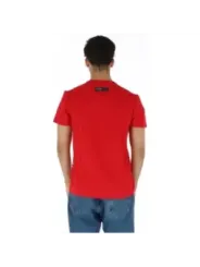 Rotes V-Ausschnitt T-Shirt Plein Sport