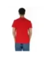 Rotes V-Ausschnitt T-Shirt Plein Sport