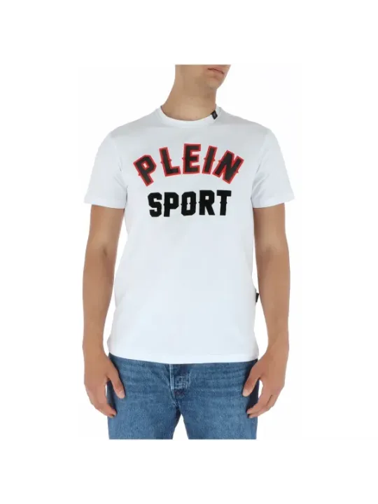 Weißes Plein Sport T-Shirt Jeans