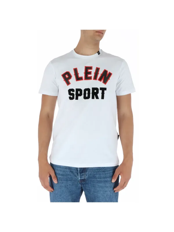 Weißes Plein Sport T-Shirt Jeans