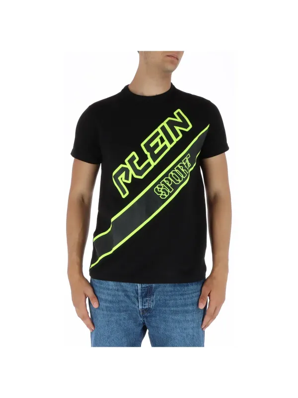 Schwarzes Plein Sport Logo T-Shirt