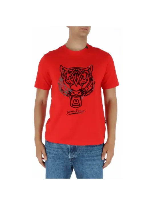 Rotes Tiger-T-Shirt mit Logo