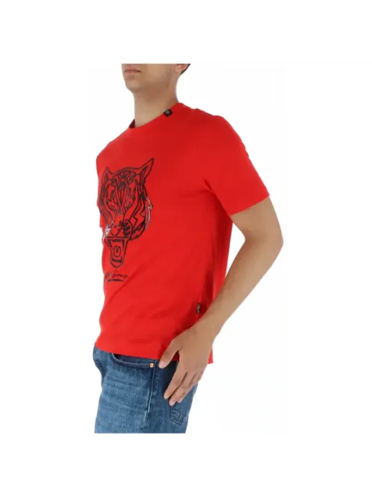 Rotes Tigerkopf Plein Sport T-Shirt