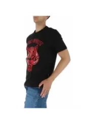 Schwarzes Tiger-T-Shirt Plein Sport