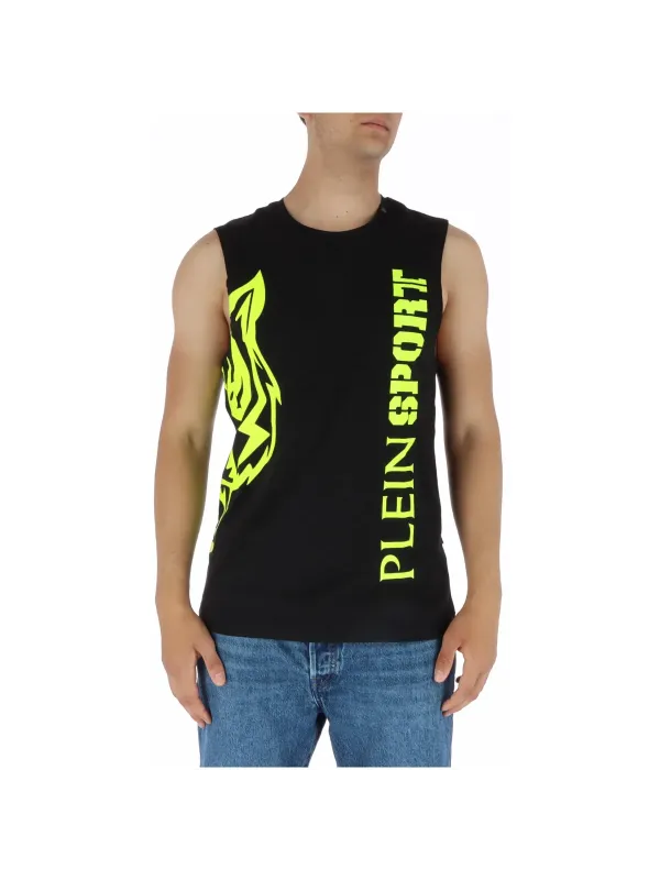 Schwarzes Sport-Tanktop mit Logo