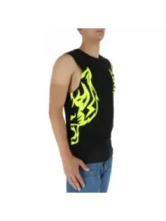 Schwarzes Tiger-Grafik-Tanktop Plein Sport