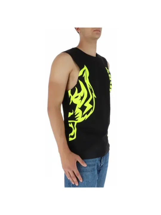 Schwarzes Tiger-Grafik-Tanktop Plein Sport