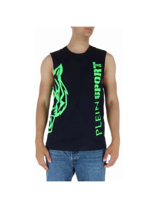 Neon-grünes Plein Sport Tanktop für Herren