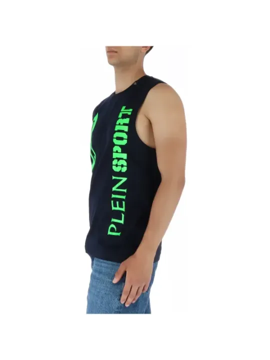 Schwarzes Plein Sport Tanktop mit Aufschrift