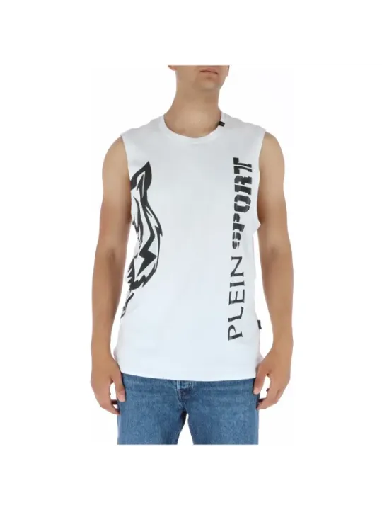 Weißes Plein Sport Tanktop mit Logo