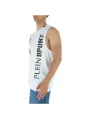 Weißes Plein Sport Tanktop Baumwolle