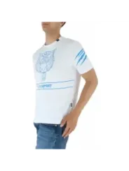 Weißes T-Shirt mit blauem Tiger