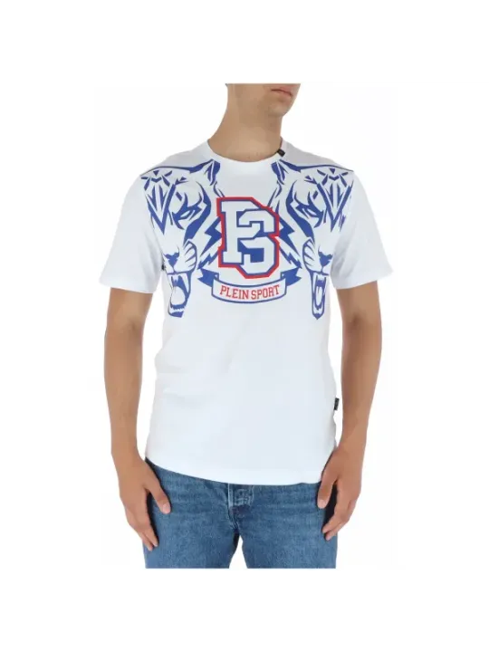 Weißes T-Shirt mit Tigerdruck