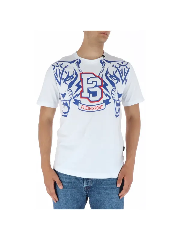 Weißes T-Shirt mit Tigerdruck