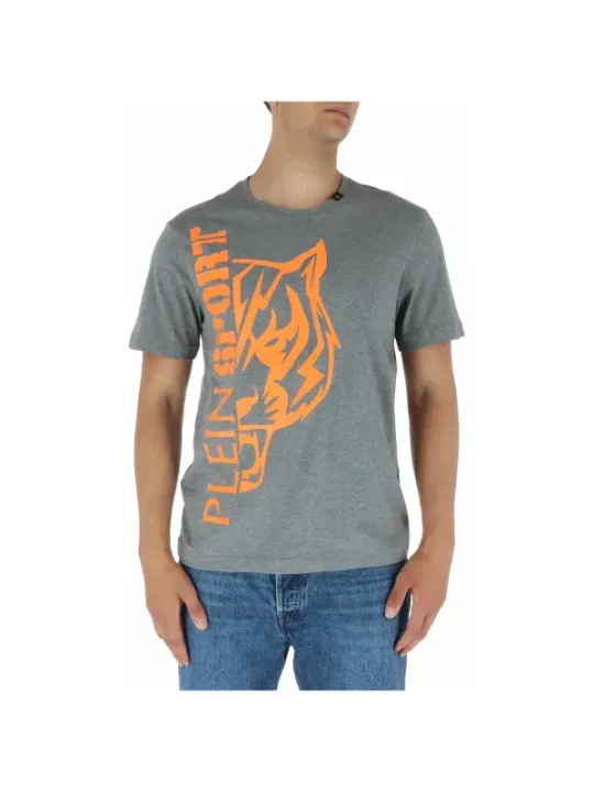 Graues Plein Sport Tiger Logo T-Shirt