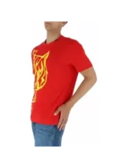 Rotes T-Shirt mit Tigerdruck