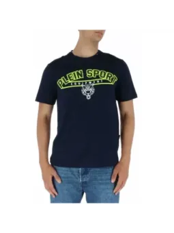 Dunkelblaues Plein Sport Tiger T-Shirt