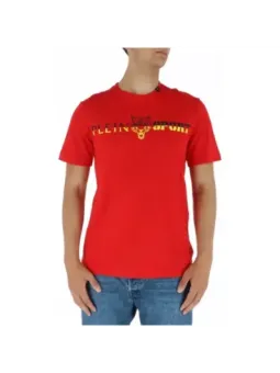 Rotes Plein Sport T-Shirt Schädel
