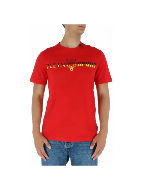 Rotes Plein Sport T-Shirt Schädel