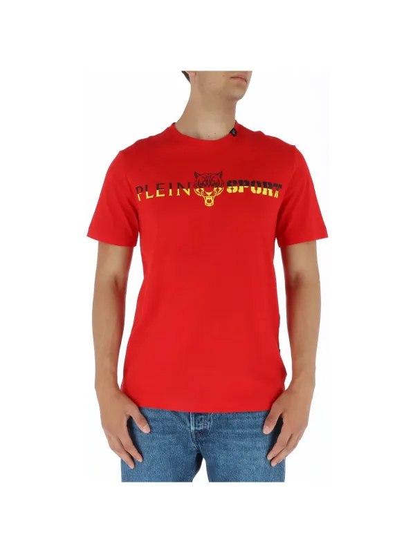 Rotes Plein Sport T-Shirt Schädel
