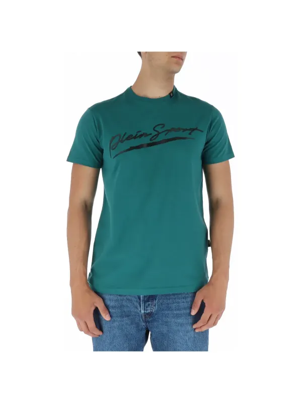 Teal Plein Sport Logo-T-Shirt