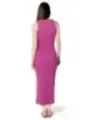 Fuchsia Diamantmuster langes Vero Moda Kleid