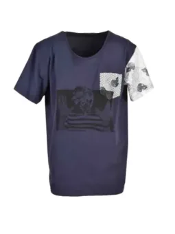 Graues T-Shirt mit Grafikdruck