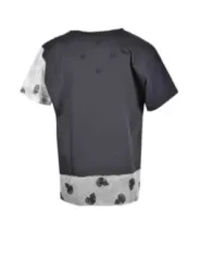 Graues Shirt mit Mesh-Einsätzen