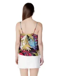 Buntes tropisches Tanktop mit Fransen