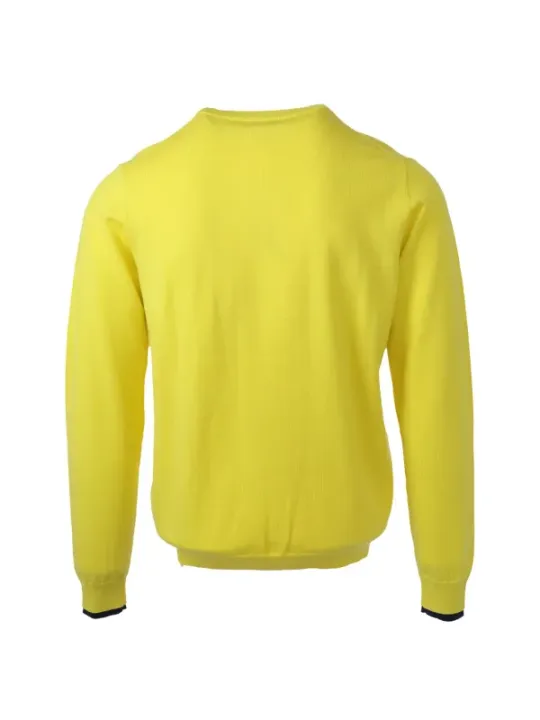 Leuchtend gelber Sweatshirt mit Bündchen