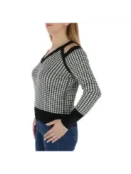 Schwarzer, weißer Karomuster-Pullover Pinko