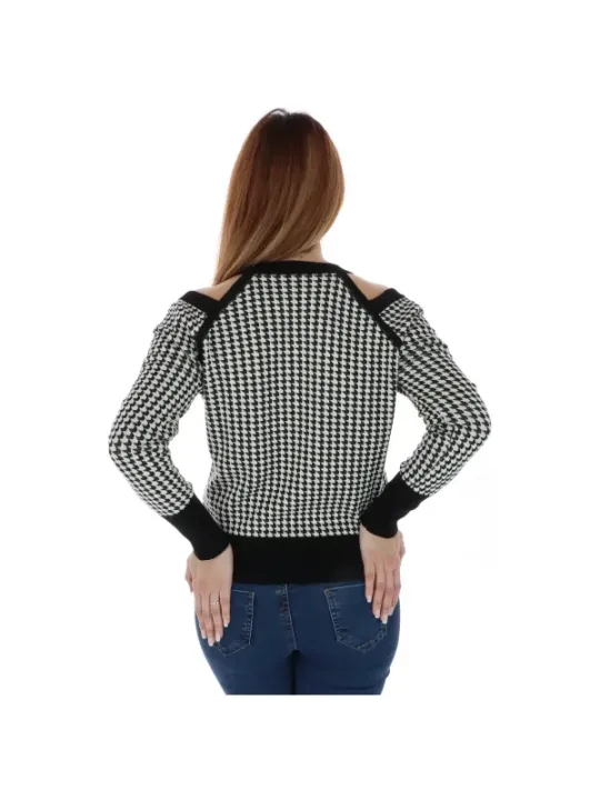 Pinko Hundzahn Pullover mit Ausschnitten