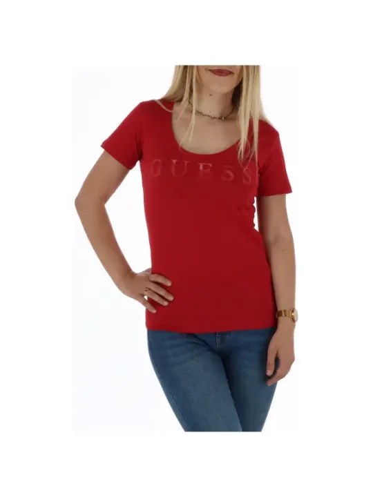 Rotes Guess T-Shirt mit Logo