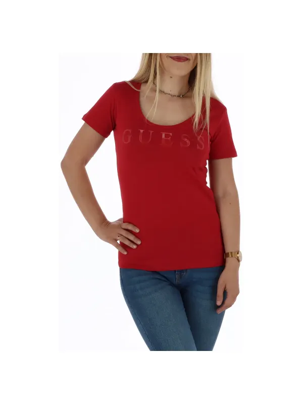 Rotes Guess T-Shirt mit Logo