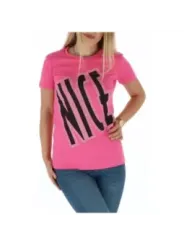 Fuchsia T-Shirt mit NICE-Aufdruck