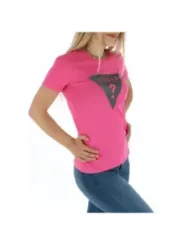 Pink Guess T-Shirt mit Dreiecksdesign