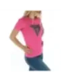 Pink Guess T-Shirt mit Dreiecksdesign